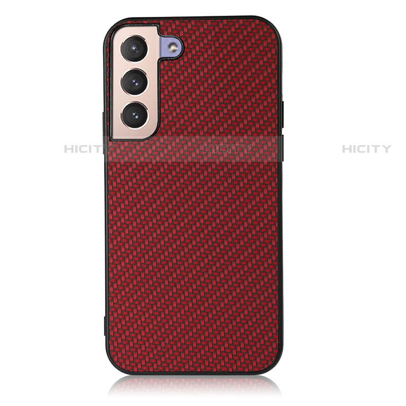 Coque Luxe Cuir Housse Etui B07H pour Samsung Galaxy S21 Plus 5G Rouge Plus