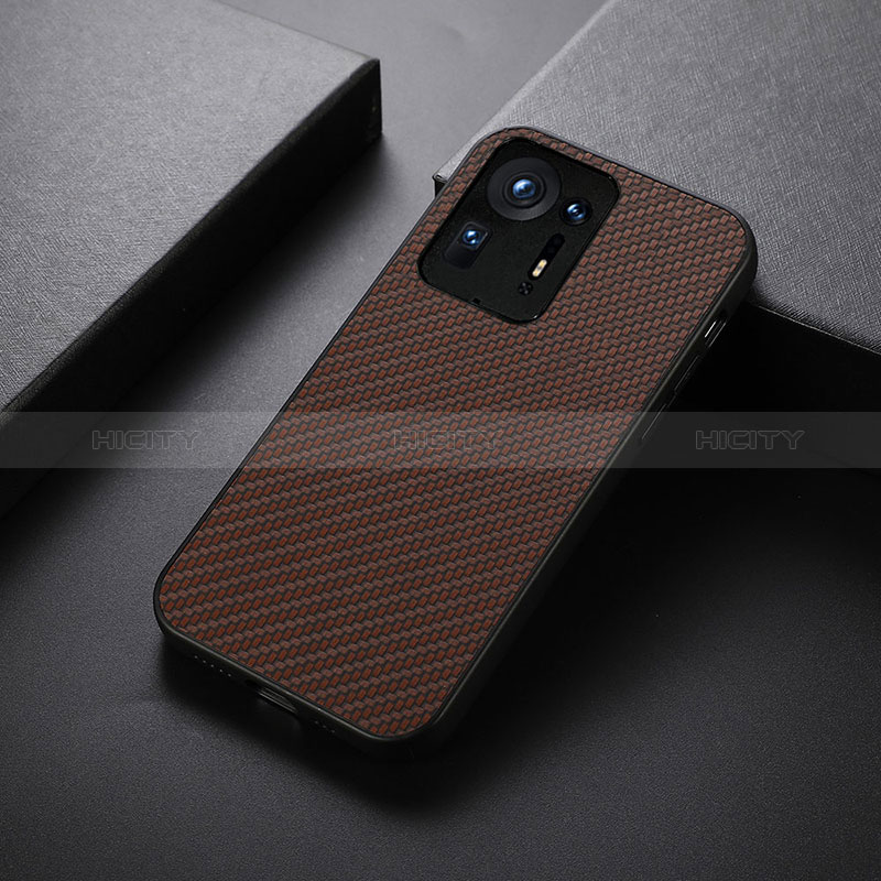 Coque Luxe Cuir Housse Etui B07H pour Xiaomi Mi Mix 4 5G Marron Plus