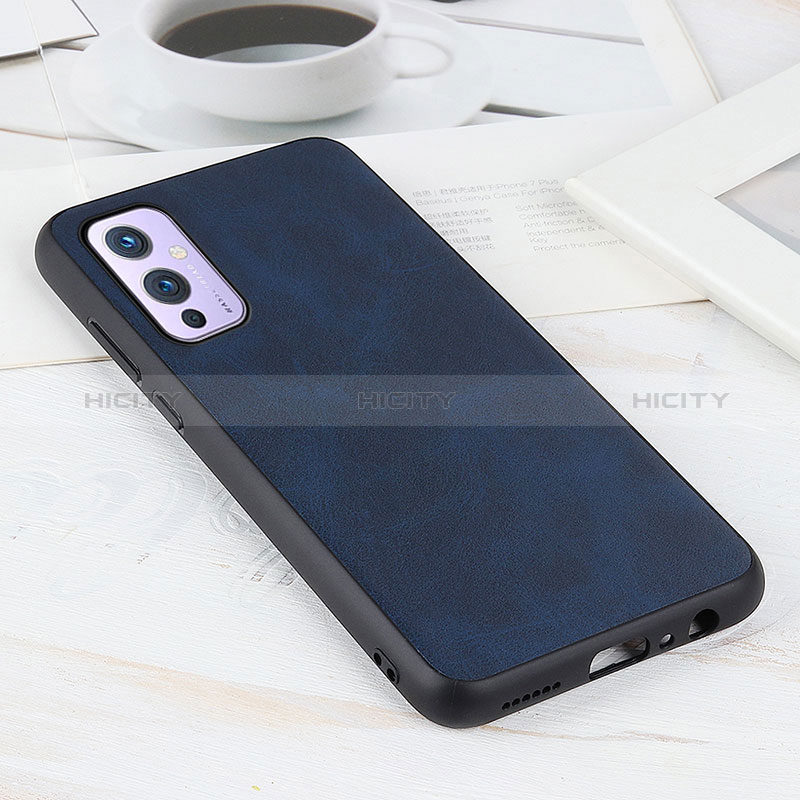 Coque Luxe Cuir Housse Etui B08H pour OnePlus 9 5G Bleu Plus