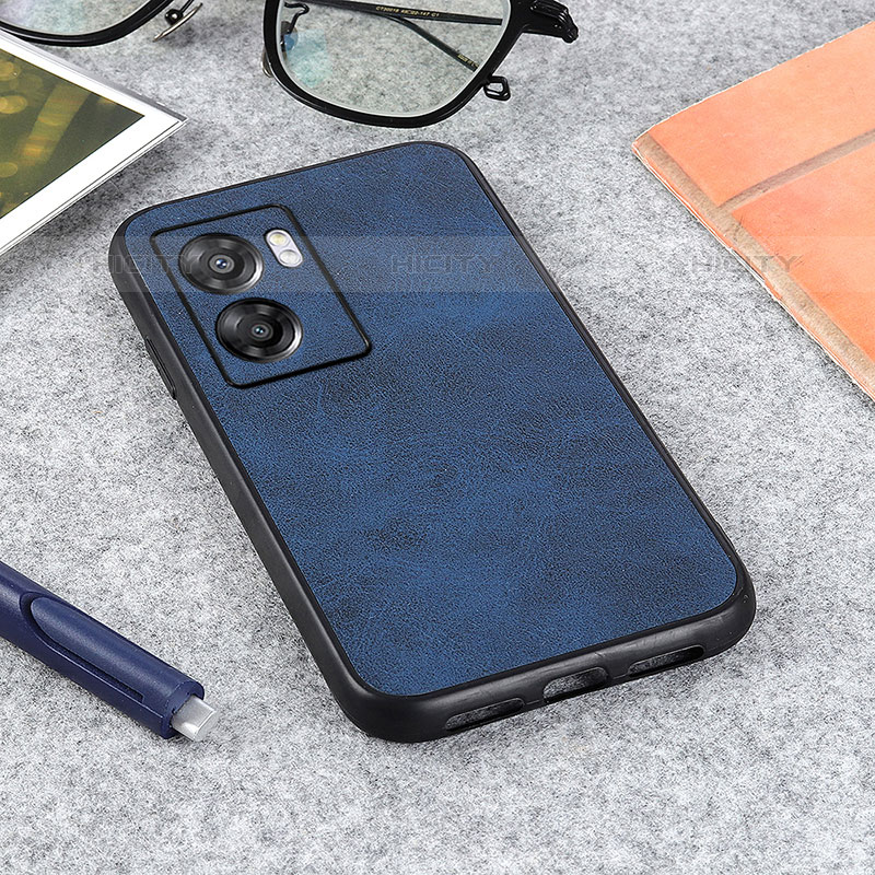 Coque Luxe Cuir Housse Etui B08H pour OnePlus Nord N300 5G Bleu Plus