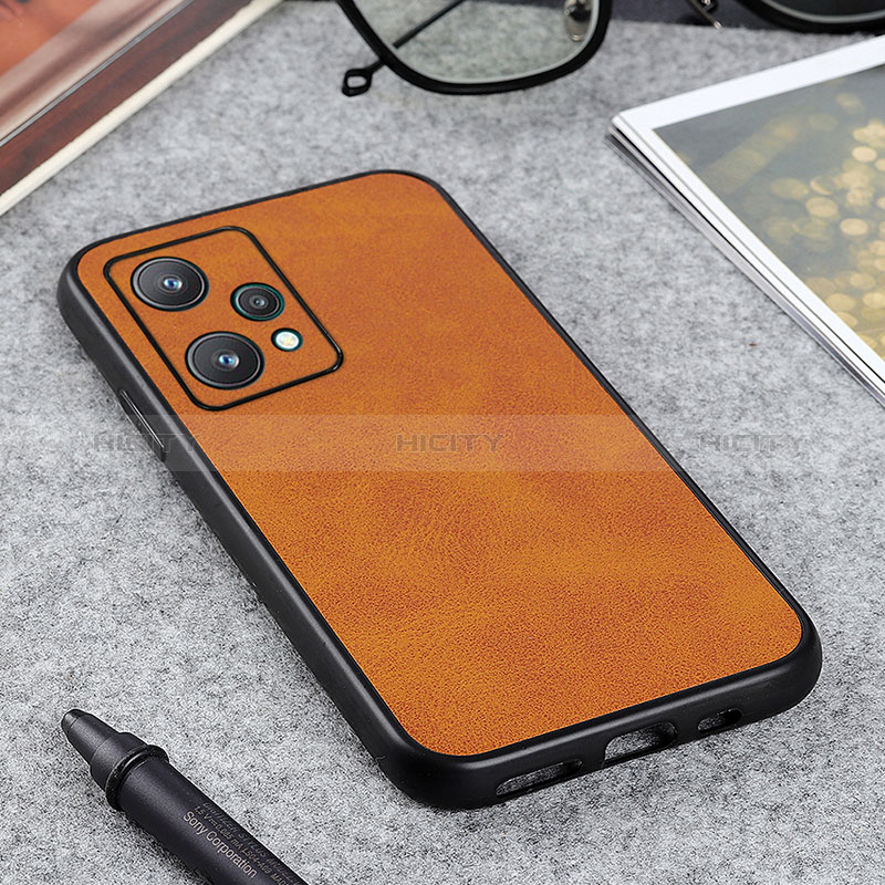 Coque Luxe Cuir Housse Etui B08H pour Realme 9 Pro 5G Marron Plus