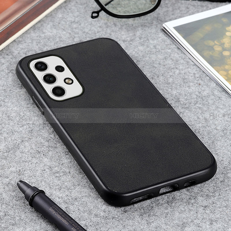 Coque Luxe Cuir Housse Etui B08H pour Samsung Galaxy A23 4G Noir Plus