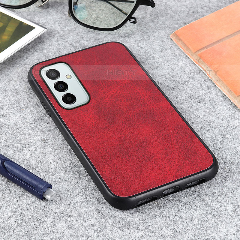 Coque Luxe Cuir Housse Etui B08H pour Samsung Galaxy M23 5G Rouge Plus