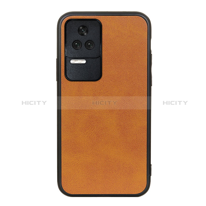 Coque Luxe Cuir Housse Etui B08H pour Xiaomi Poco F4 5G Marron Plus