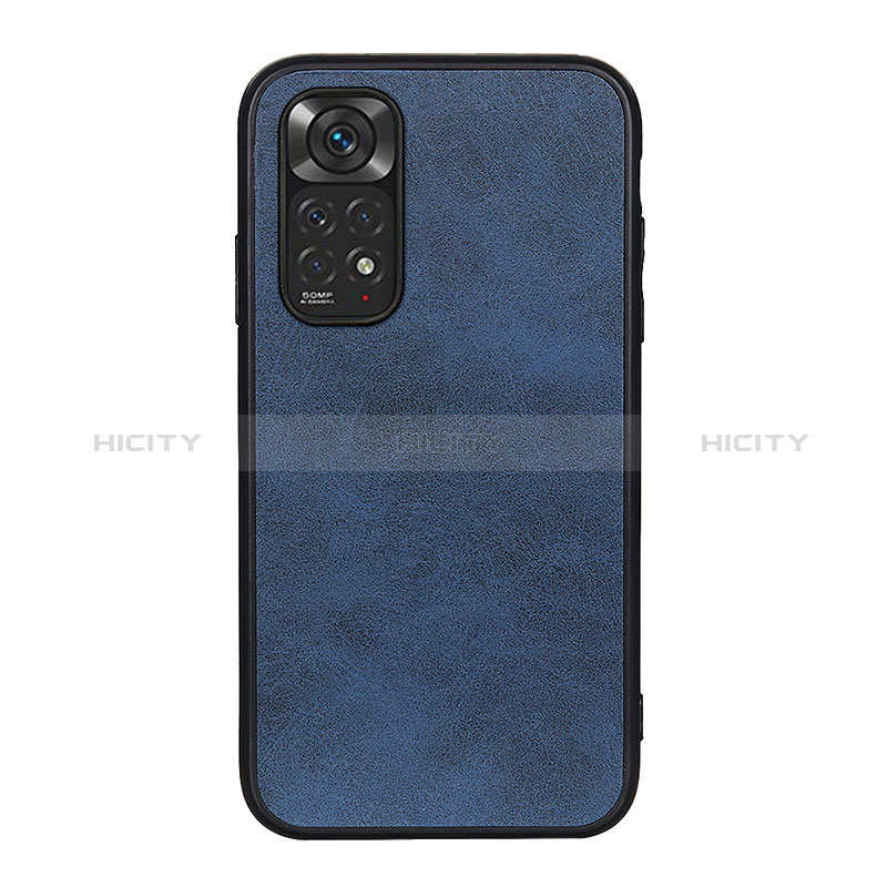 Coque Luxe Cuir Housse Etui B08H pour Xiaomi Redmi Note 11S 4G Bleu Plus