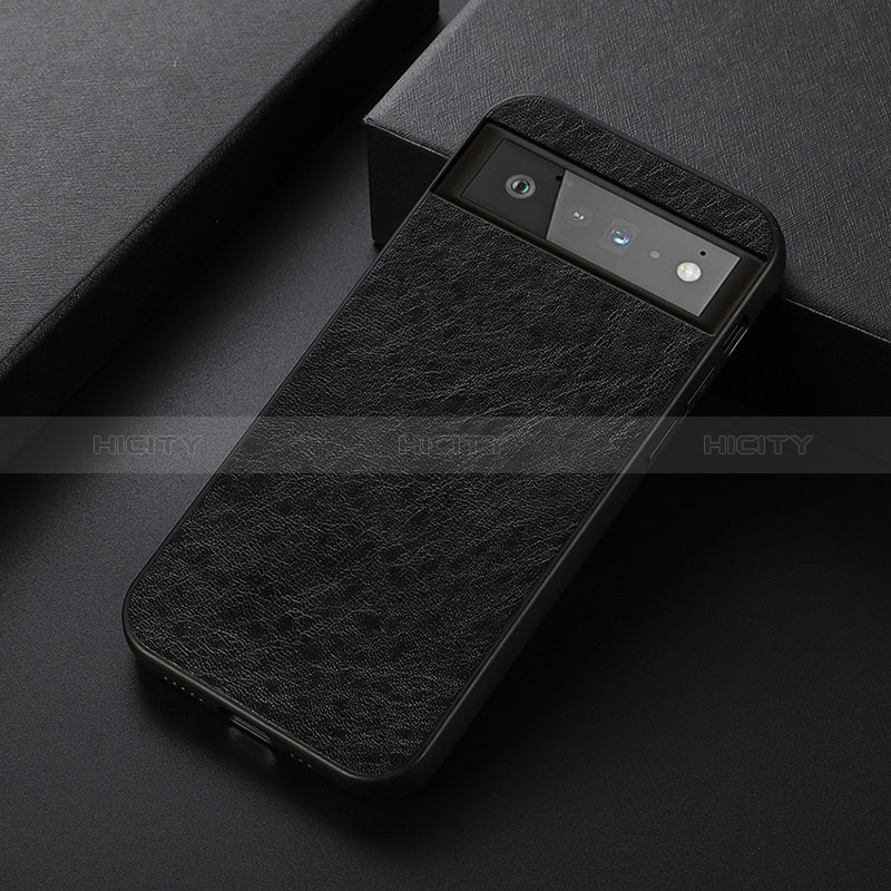 Coque Luxe Cuir Housse Etui B09H pour Google Pixel 6 5G Noir Plus