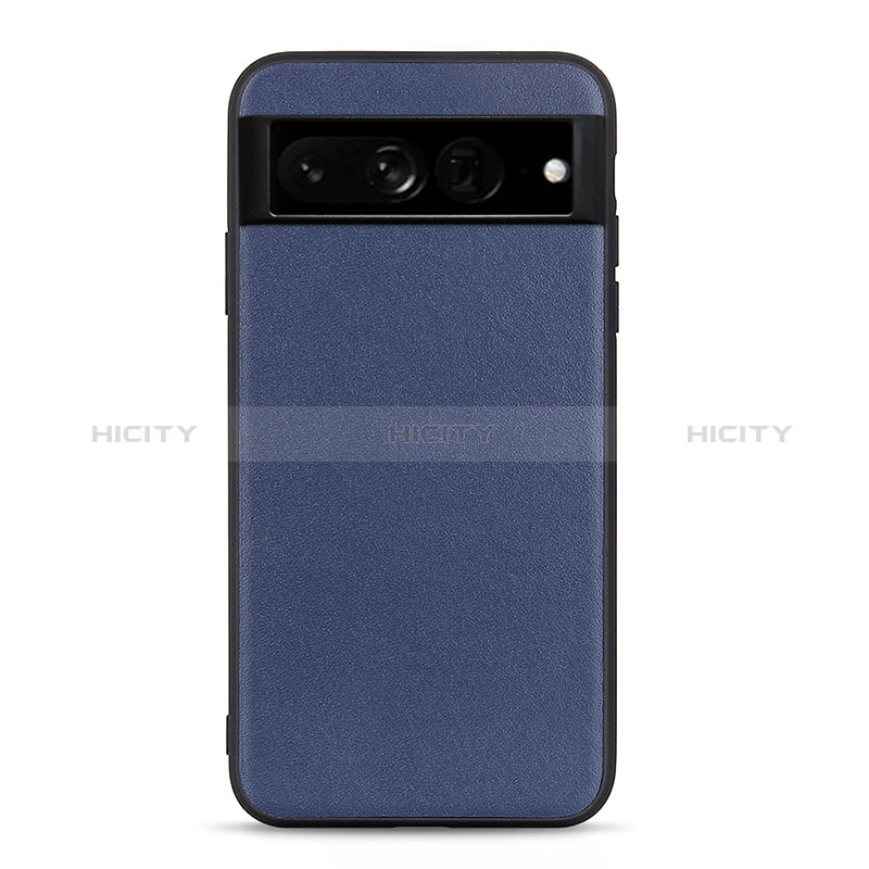 Coque Luxe Cuir Housse Etui B10H pour Google Pixel 7 Pro 5G Bleu Plus