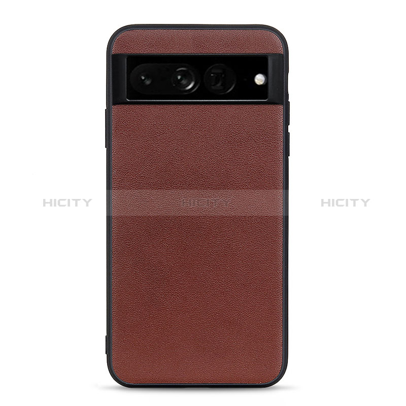 Coque Luxe Cuir Housse Etui B10H pour Google Pixel 7 Pro 5G Marron Plus