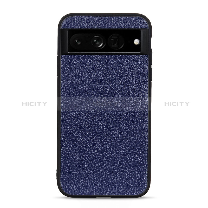 Coque Luxe Cuir Housse Etui B11H pour Google Pixel 7 Pro 5G Bleu Plus