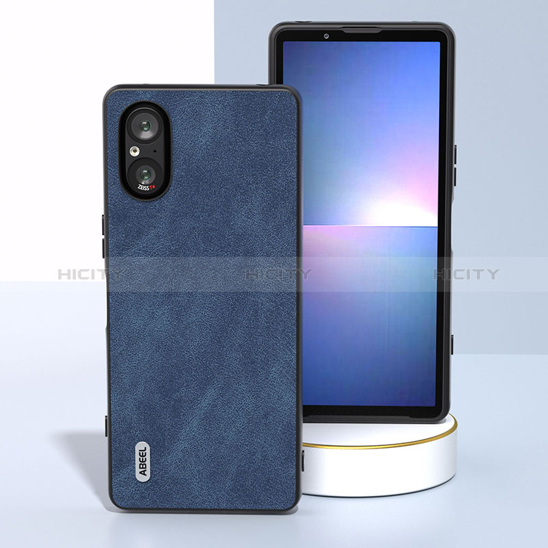 Coque Luxe Cuir Housse Etui BH2 pour Sony Xperia 5 V Bleu Plus