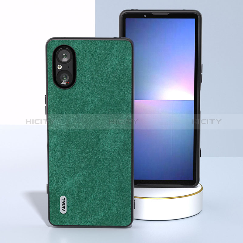 Coque Luxe Cuir Housse Etui BH2 pour Sony Xperia 5 V Vert Plus