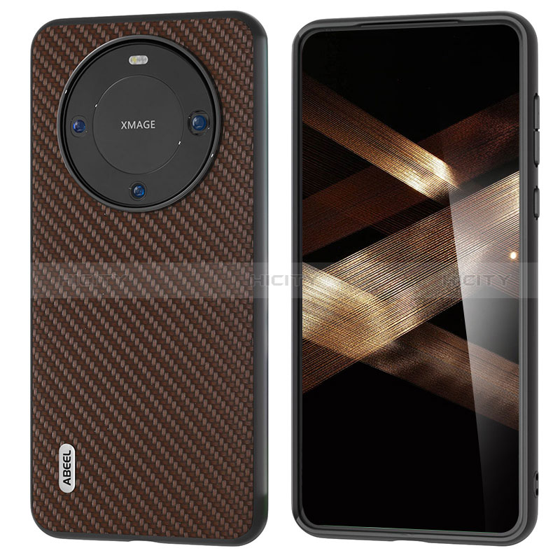 Coque Luxe Cuir Housse Etui BH3 pour Huawei Mate 60 Marron Plus