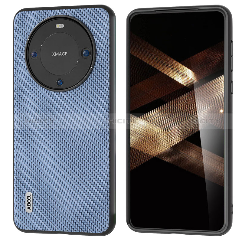 Coque Luxe Cuir Housse Etui BH3 pour Huawei Mate 60 Pro Bleu Plus