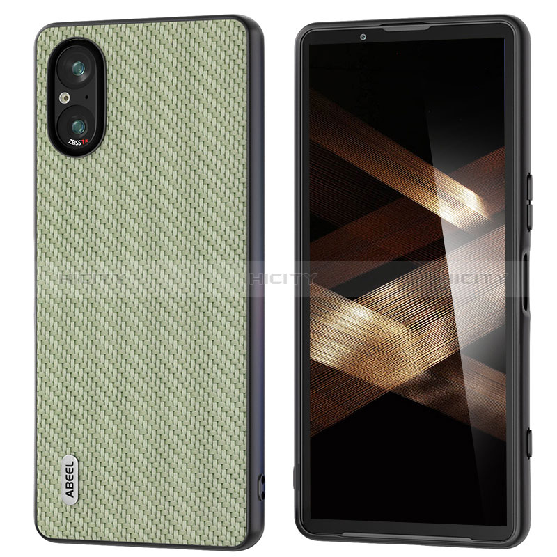 Coque Luxe Cuir Housse Etui BH3 pour Sony Xperia 5 V Vert Plus