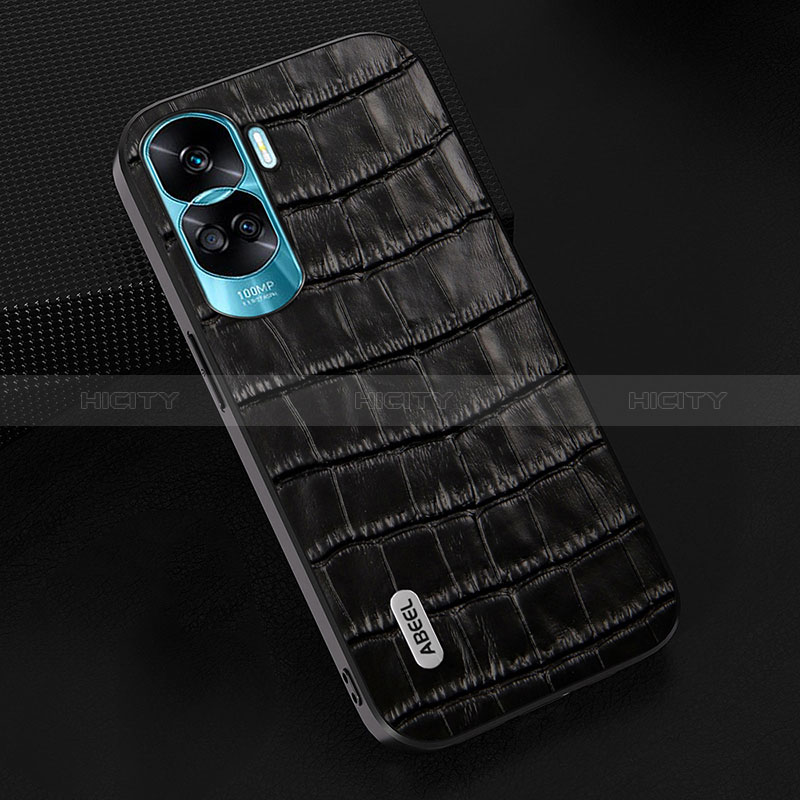 Coque Luxe Cuir Housse Etui BH5 pour Huawei Honor 90 Lite 5G Noir Plus