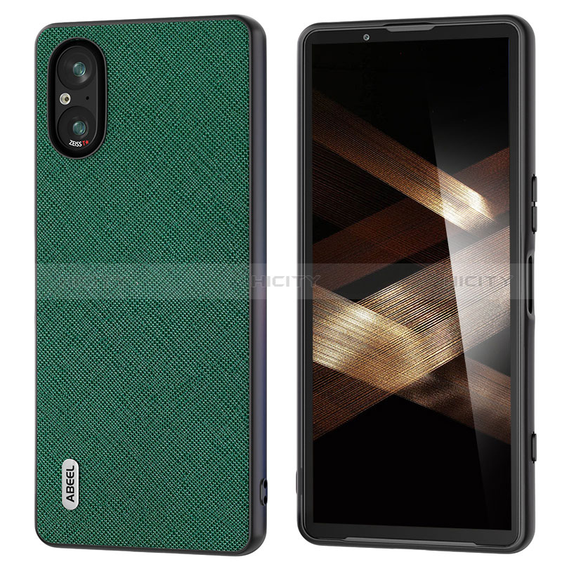 Coque Luxe Cuir Housse Etui BH5 pour Sony Xperia 5 V Vert Plus