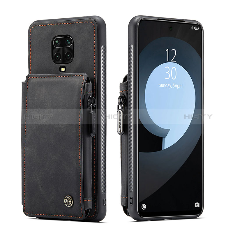 Coque Luxe Cuir Housse Etui C01S pour Xiaomi Redmi Note 9S Noir Plus