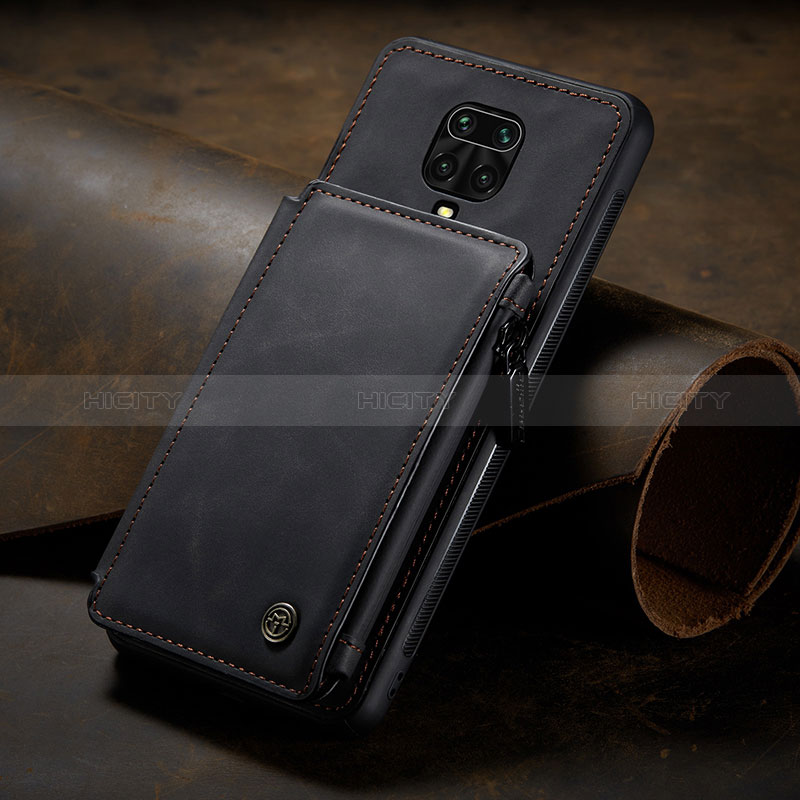 Coque Luxe Cuir Housse Etui C02S pour Xiaomi Redmi Note 9 Pro Noir Plus