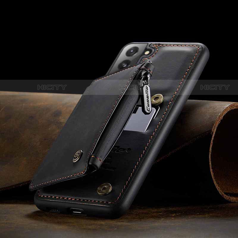 Coque Luxe Cuir Housse Etui C03S pour Samsung Galaxy S21 5G Noir Plus