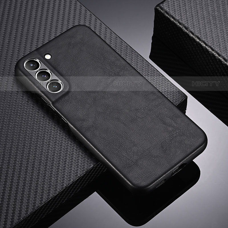 Coque Luxe Cuir Housse Etui C06 pour Samsung Galaxy S21 FE 5G Noir Plus