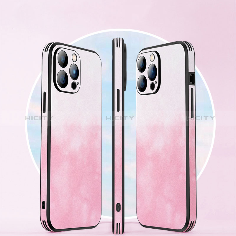 Coque Luxe Cuir Housse Etui Degrade AT1 pour Apple iPhone 14 Pro Max Plus