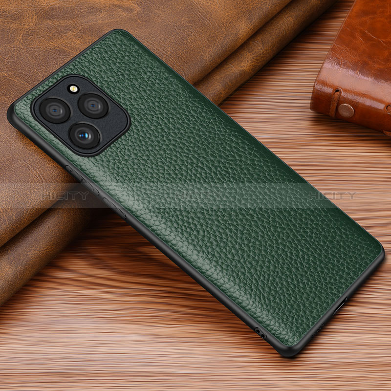 Coque Luxe Cuir Housse Etui DL1 pour Huawei Honor 60 SE 5G Vert Plus