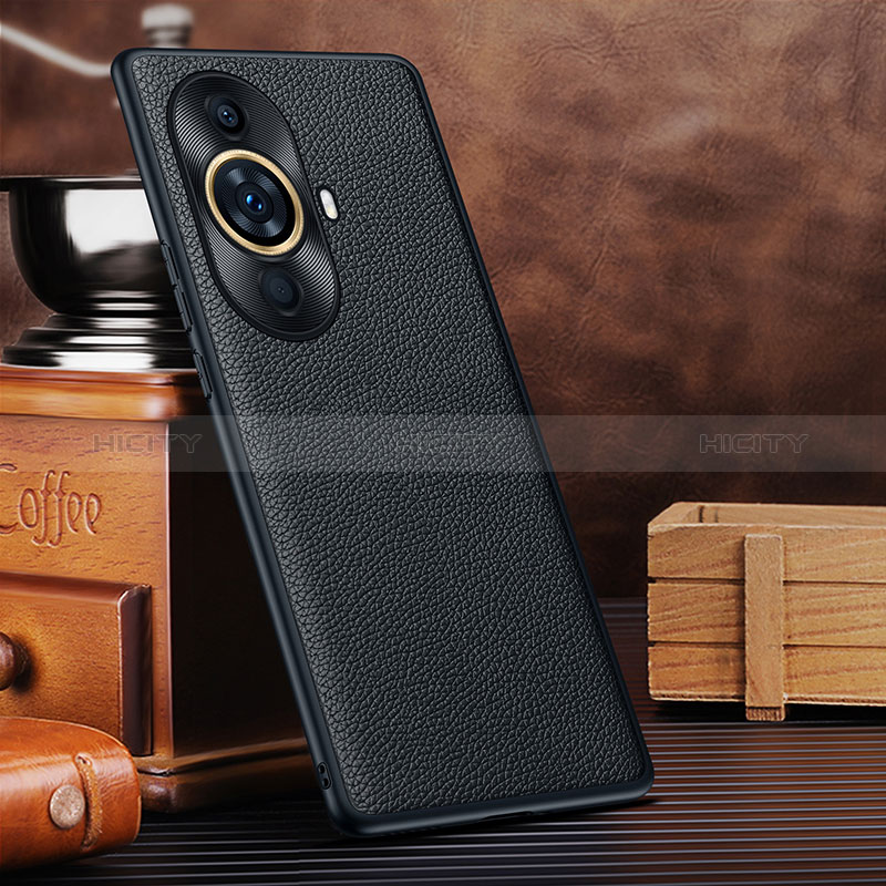 Coque Luxe Cuir Housse Etui DL1 pour Huawei Nova 11 Noir Plus