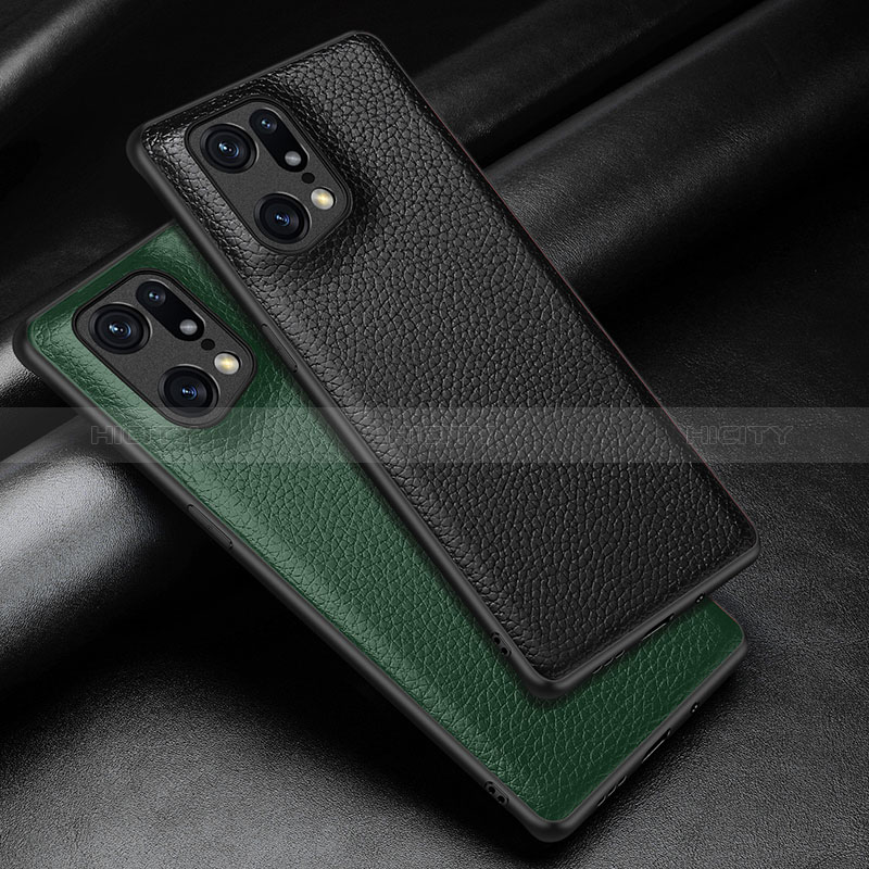 Coque Luxe Cuir Housse Etui DL1 pour Oppo Find X5 5G Plus