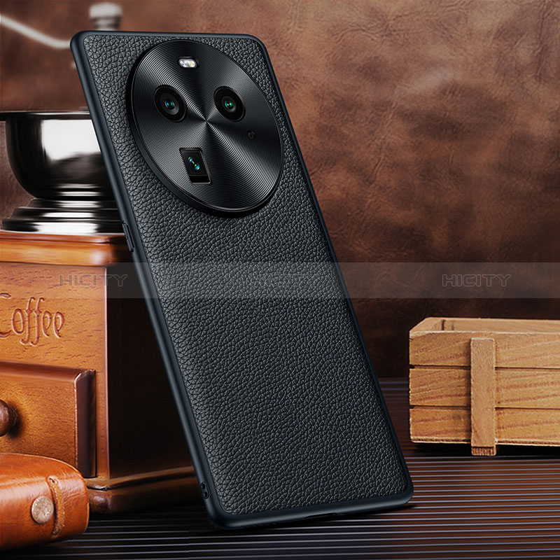 Coque Luxe Cuir Housse Etui DL1 pour Oppo Find X6 5G Noir Plus