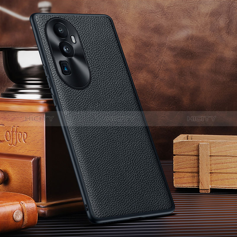 Coque Luxe Cuir Housse Etui DL1 pour Oppo Reno10 Pro+ Plus 5G Noir Plus