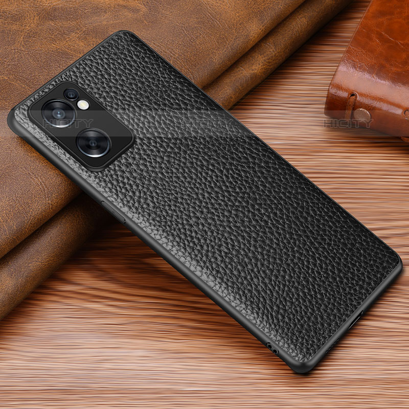 Coque Luxe Cuir Housse Etui DL1 pour Oppo Reno7 SE 5G Noir Plus