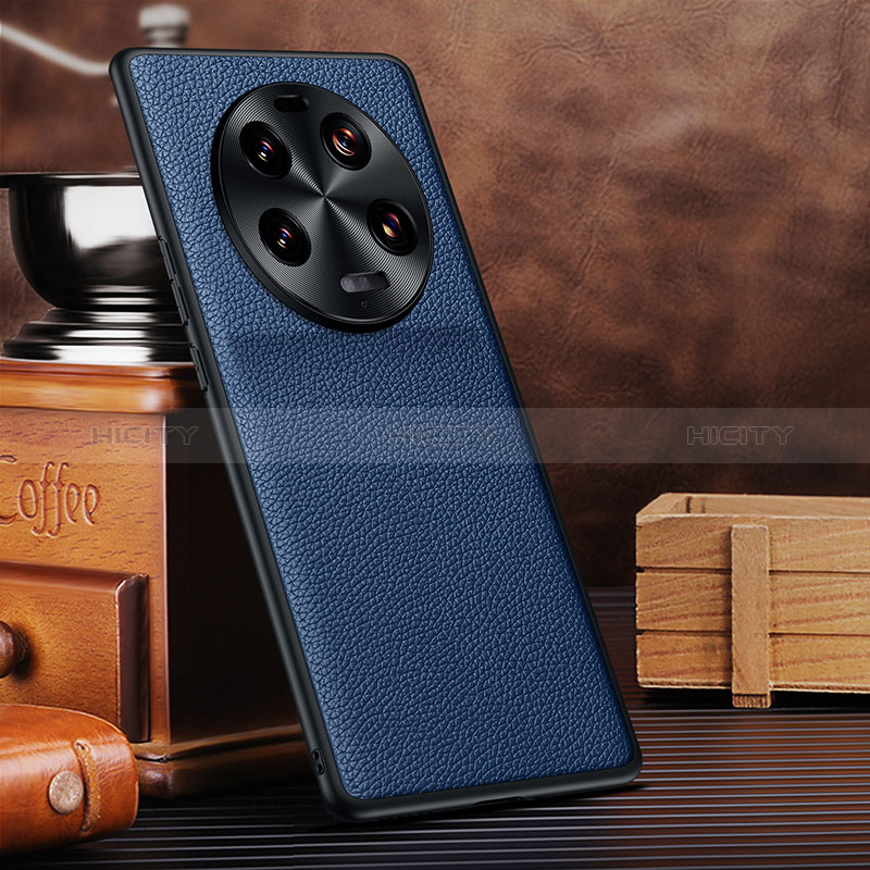 Coque Luxe Cuir Housse Etui DL1 pour Xiaomi Mi 13 Ultra 5G Bleu Plus