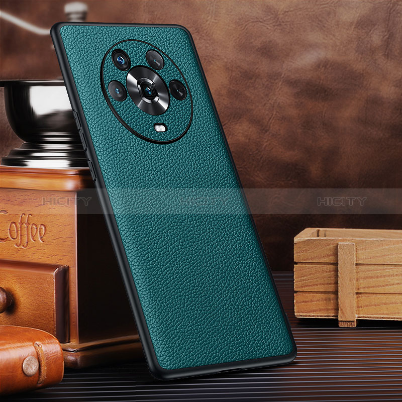 Coque Luxe Cuir Housse Etui DL4 pour Huawei Honor Magic4 5G Vert Plus