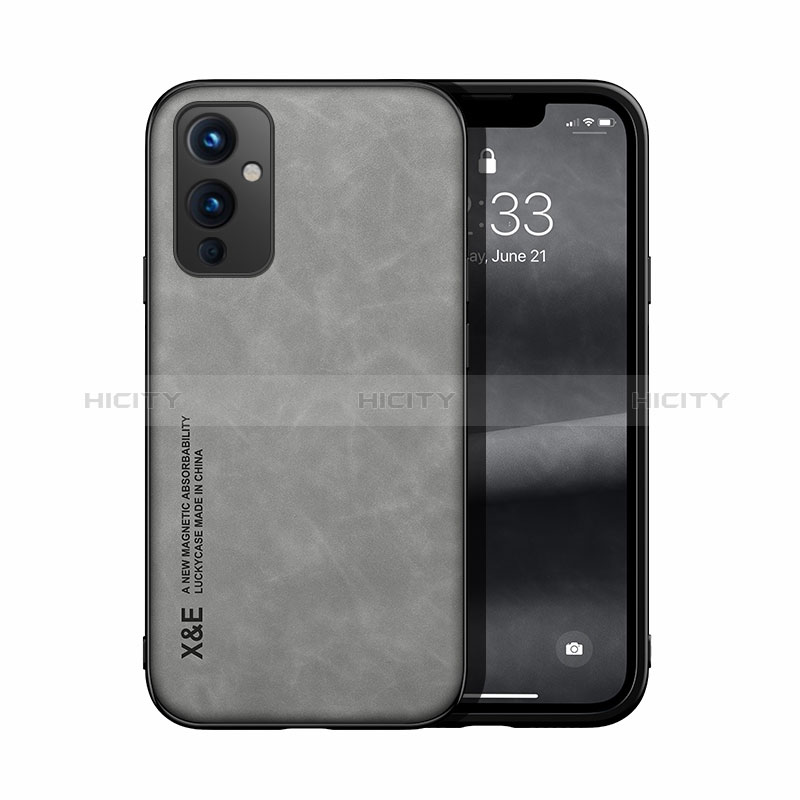 Coque Luxe Cuir Housse Etui DY1 pour OnePlus 9 5G Gris Plus