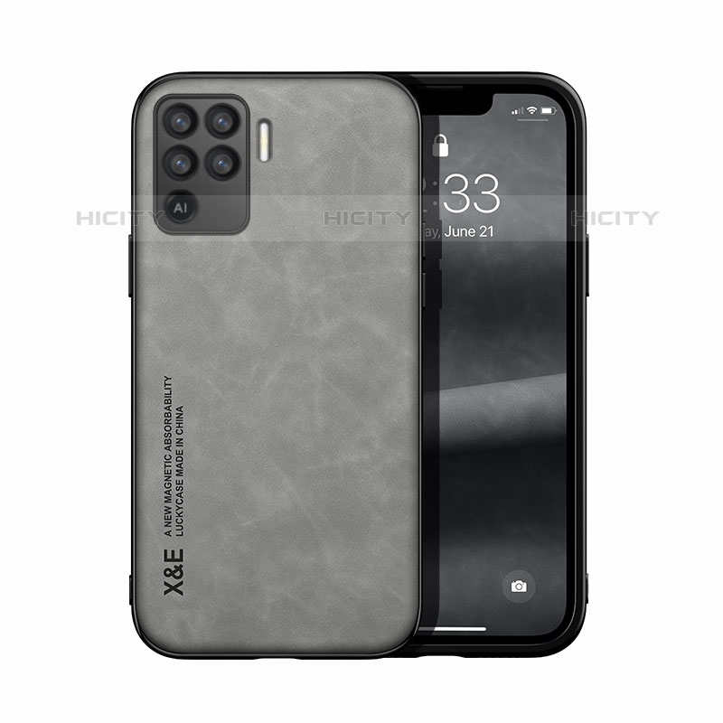 Coque Luxe Cuir Housse Etui DY1 pour Oppo A94 4G Gris Plus