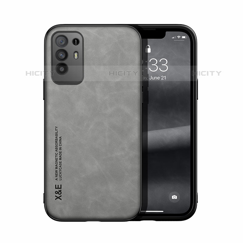 Coque Luxe Cuir Housse Etui DY1 pour Oppo A94 5G Gris Plus