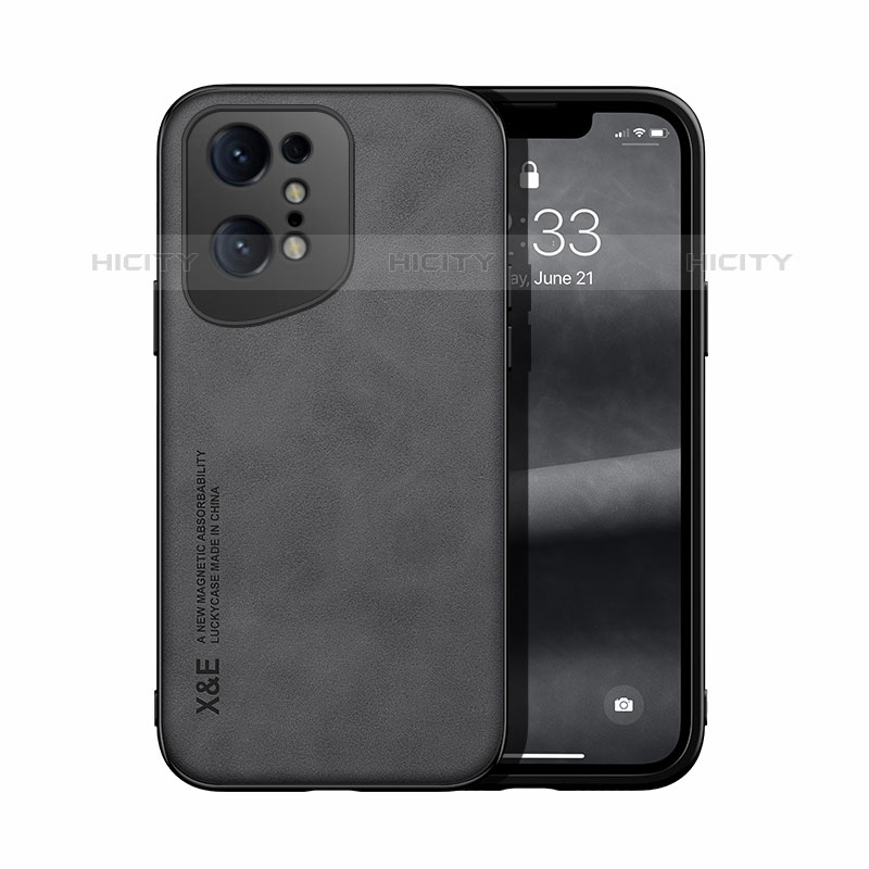 Coque Luxe Cuir Housse Etui DY1 pour Oppo Find X5 Pro 5G Noir Plus