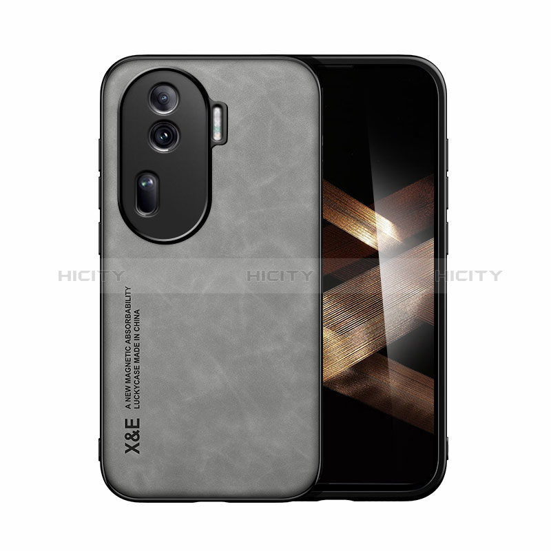 Coque Luxe Cuir Housse Etui DY1 pour Oppo Reno11 Pro 5G Gris Plus