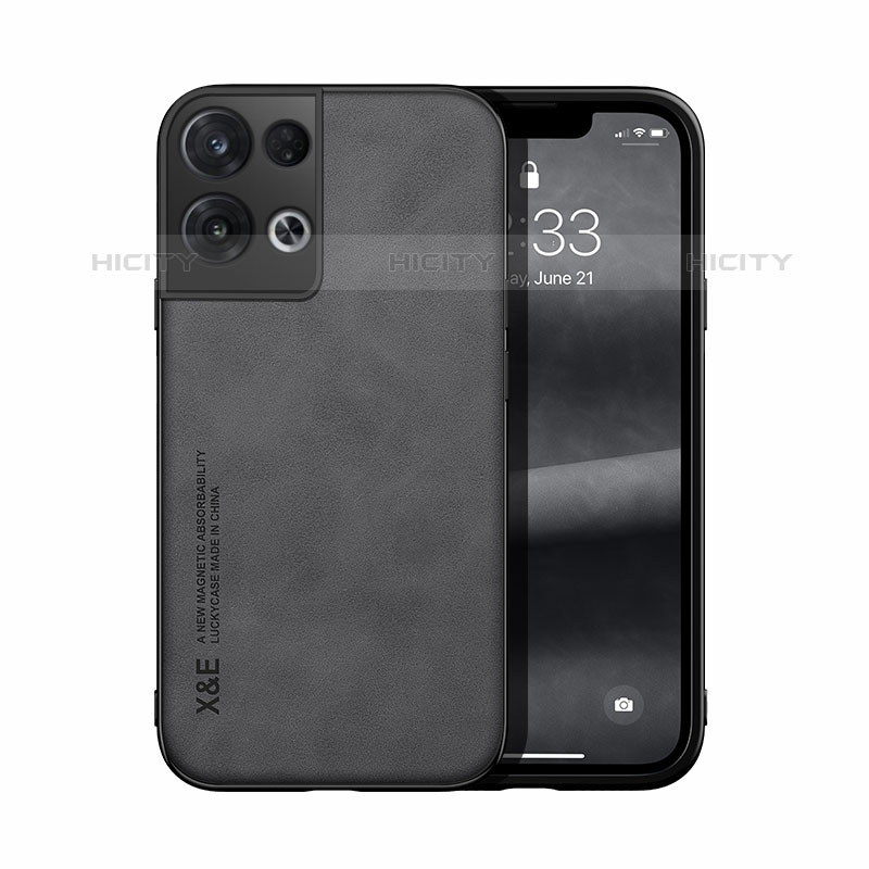 Coque Luxe Cuir Housse Etui DY1 pour Oppo Reno8 5G Noir Plus