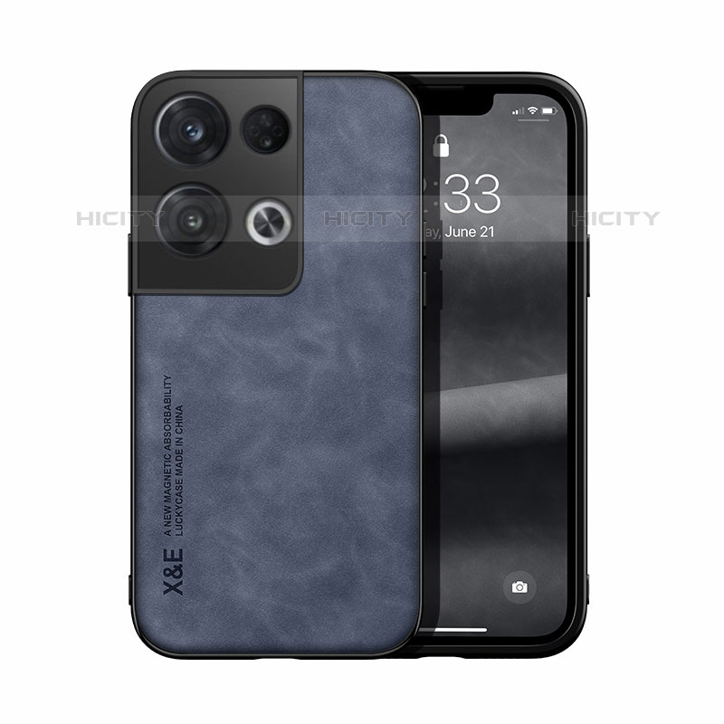 Coque Luxe Cuir Housse Etui DY1 pour Oppo Reno8 Pro 5G Bleu Plus