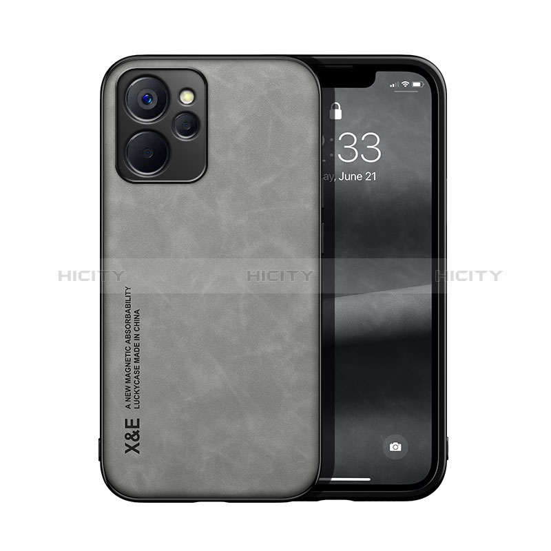 Coque Luxe Cuir Housse Etui DY1 pour Realme 10 5G Gris Plus