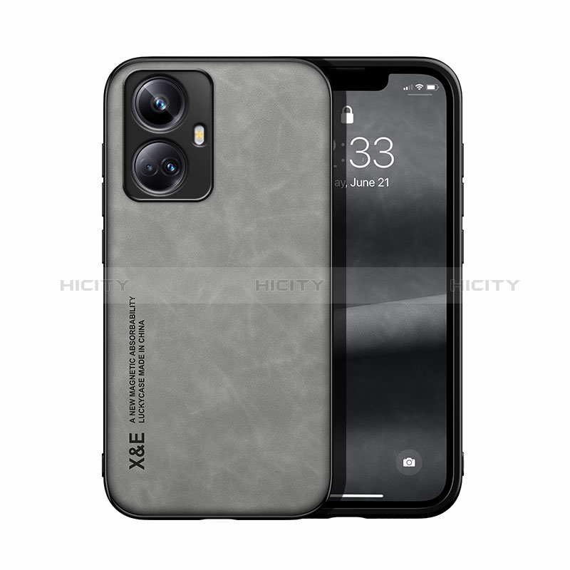 Coque Luxe Cuir Housse Etui DY1 pour Realme 10 Pro+ Plus 5G Gris Plus