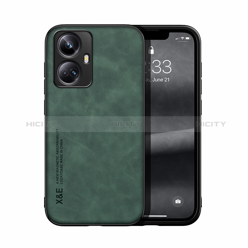 Coque Luxe Cuir Housse Etui DY1 pour Realme 10 Pro+ Plus 5G Vert Plus