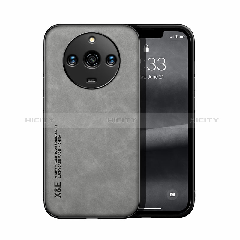 Coque Luxe Cuir Housse Etui DY1 pour Realme Narzo 60 5G Gris Plus