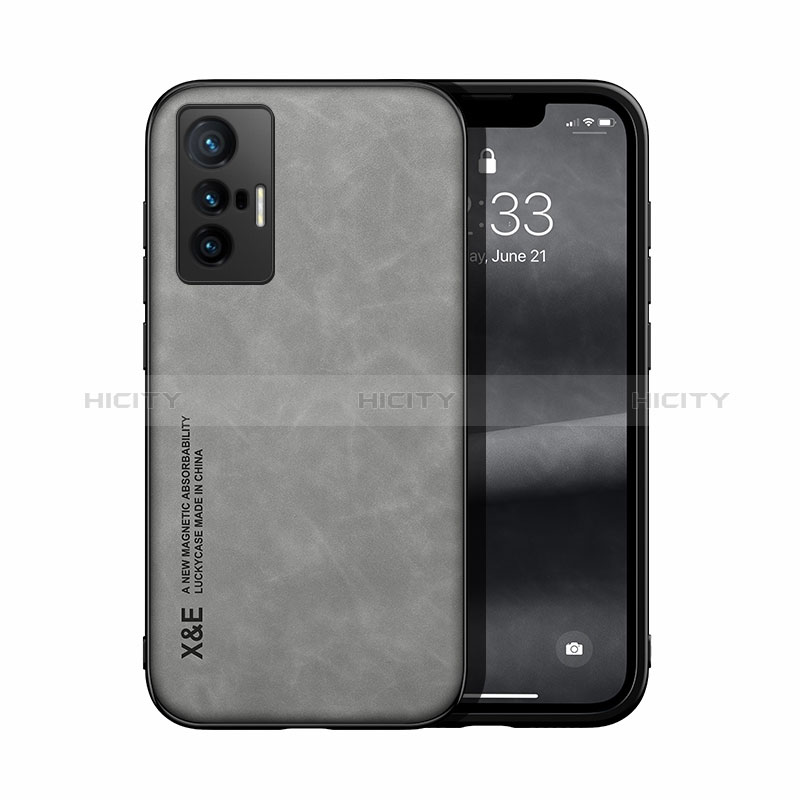 Coque Luxe Cuir Housse Etui DY1 pour Vivo X70t Gris Plus