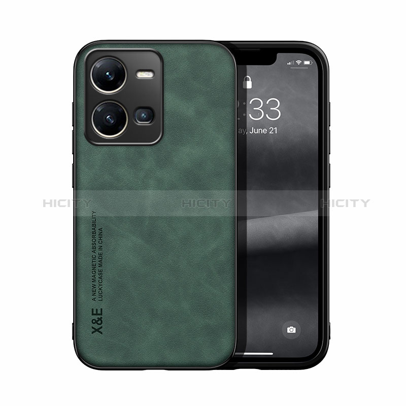 Coque Luxe Cuir Housse Etui DY1 pour Vivo Y35 4G Vert Plus