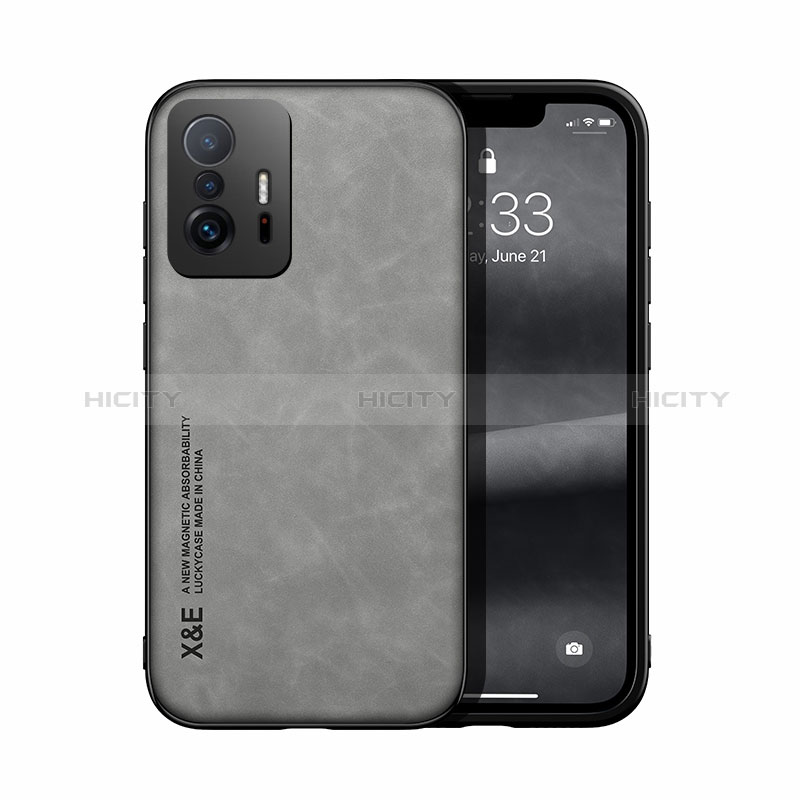 Coque Luxe Cuir Housse Etui DY1 pour Xiaomi Mi 11T 5G Gris Plus