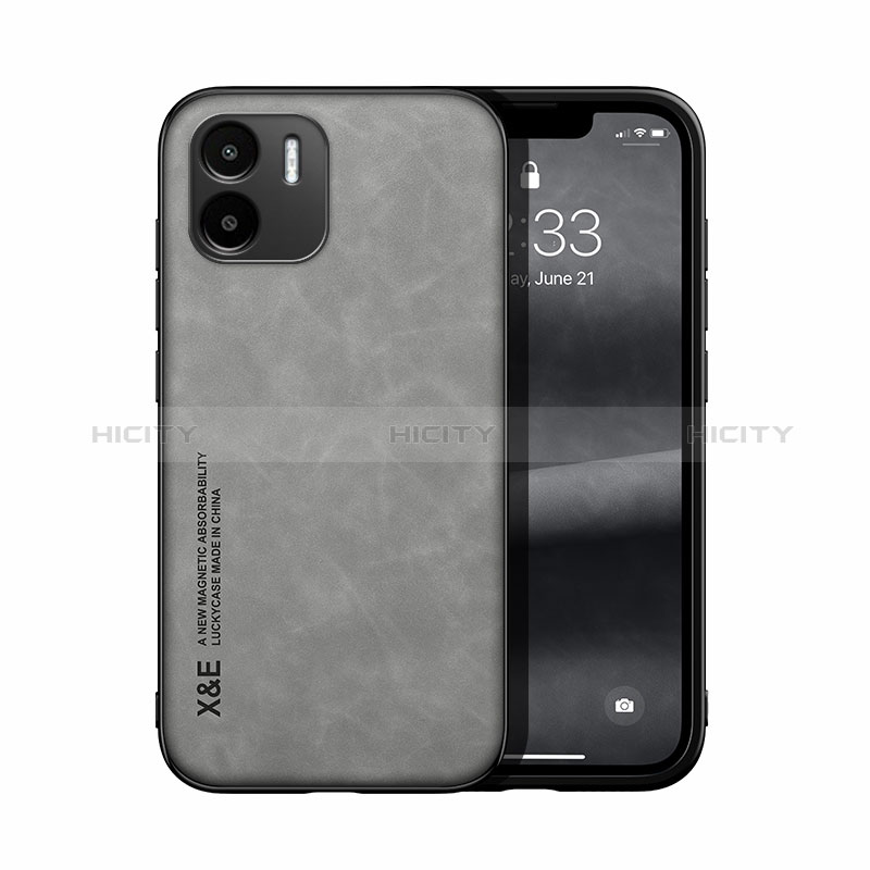 Coque Luxe Cuir Housse Etui DY1 pour Xiaomi Poco C50 Gris Plus