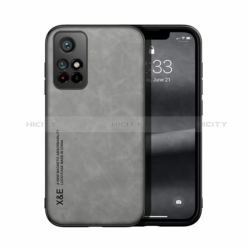 Coque Luxe Cuir Housse Etui DY1 pour Xiaomi Poco M4 Pro 5G Gris Plus