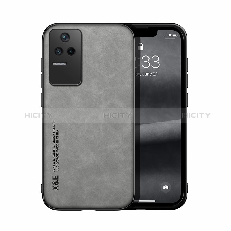 Coque Luxe Cuir Housse Etui DY1 pour Xiaomi Redmi K40S 5G Gris Plus